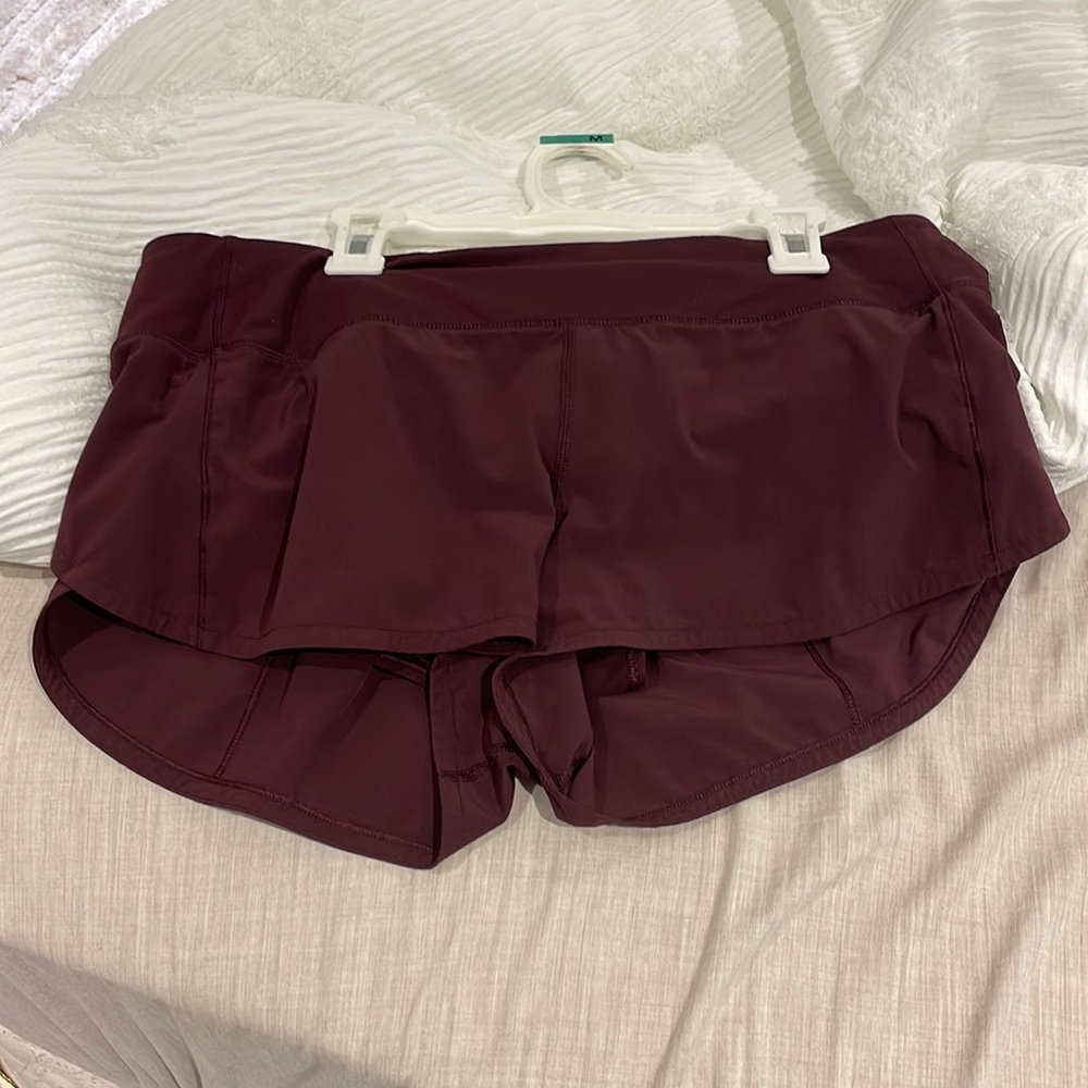 Lululemon burgundy shorts